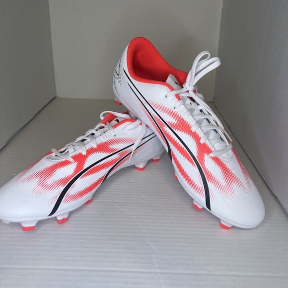 New Puma Ultra Play FG/AG White Fire Orchid Soccer Cleats TF349 Men\'s Size 12 main image 7